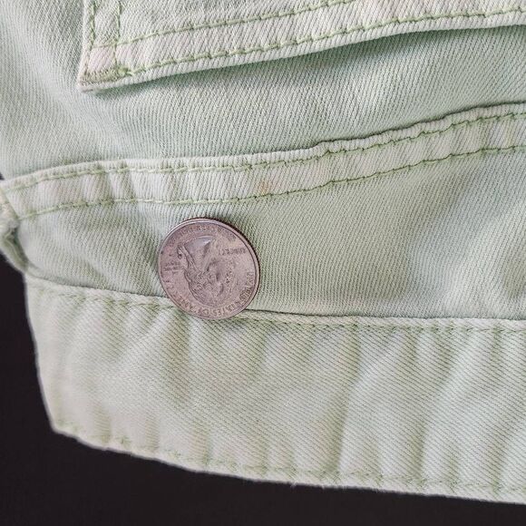 Free People Green Skinny Jeans Size 27 Free People Green Ankle Zip Skinny Denim - Picture 9 of 10